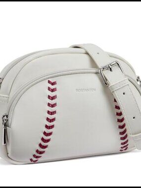 Baseball Crossbody Purse Vegan Leather Small Shoulder Bag